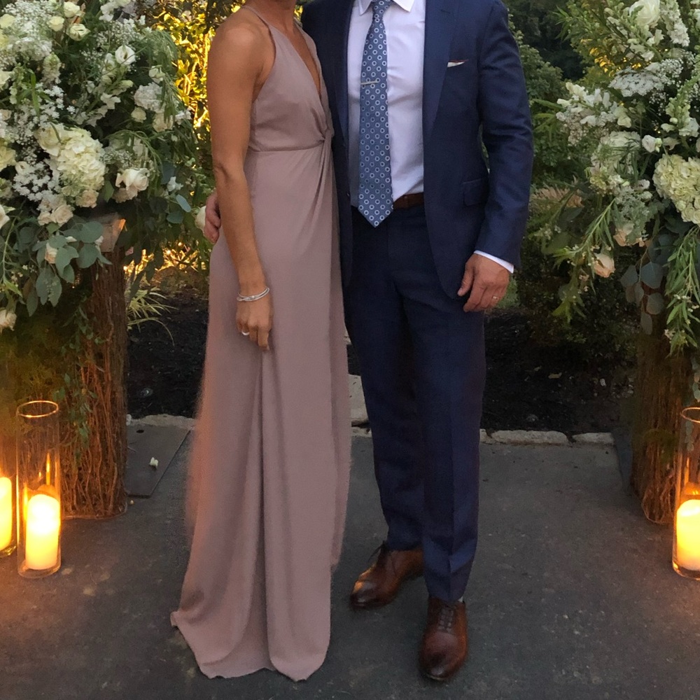 Nude Bridesmaid dress/ prom gown
